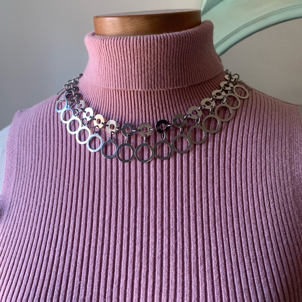 QVC stainless steel loops and hoops chain necklace